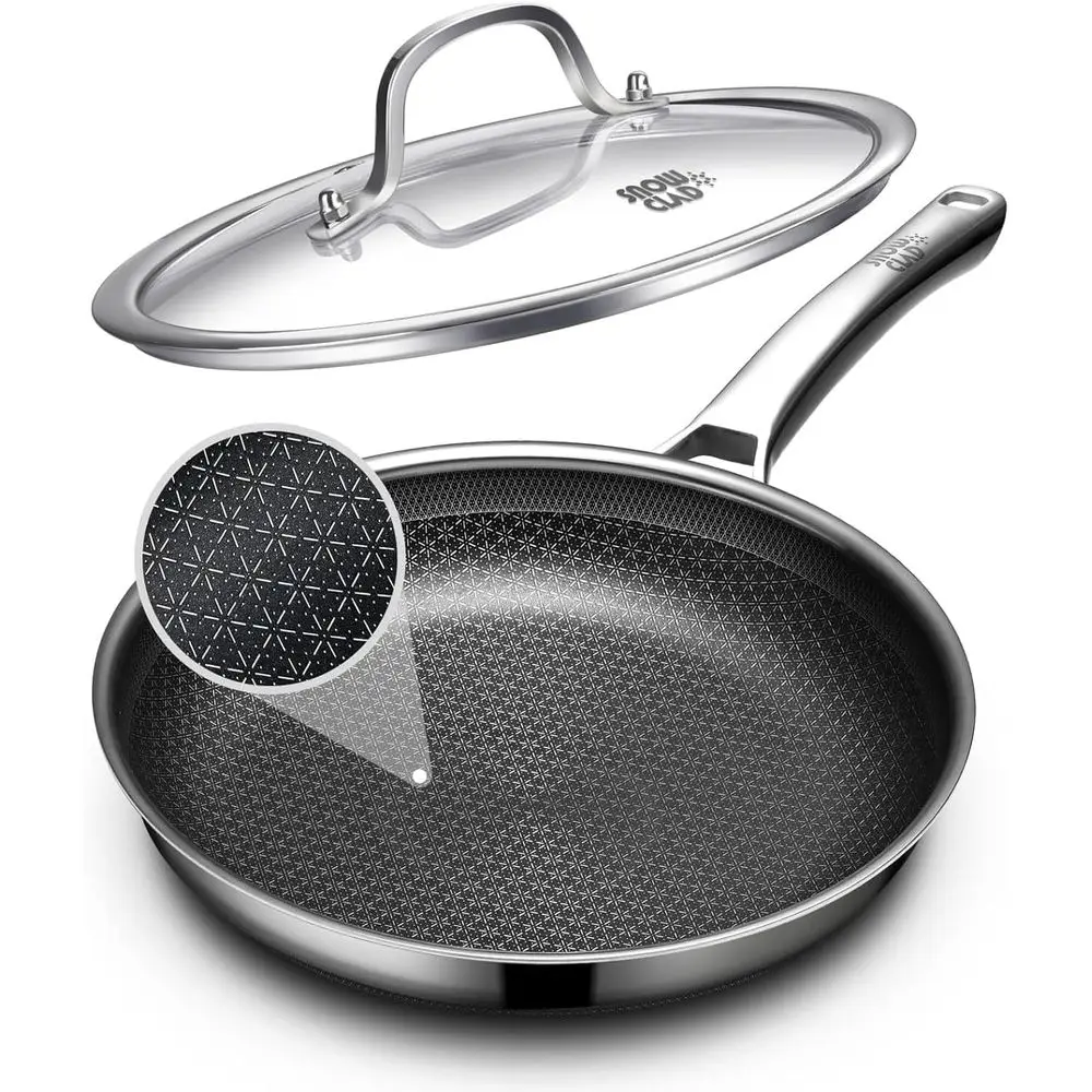 12-дюймовая гибридная улучшенная сковорода с антипригарным покрытием и крышкой, из нержавеющей стали, подходит для мытья в посудомоечной машине и использования в духовке, профессиональная сковорода
12-дюймовая гибридная улучшенная сковорода с антипригарным покрытием и крышкой, из нержавеющей стали, подходит для мытья в посудомоечной машине и использования в духовке, профессиональная сковорода