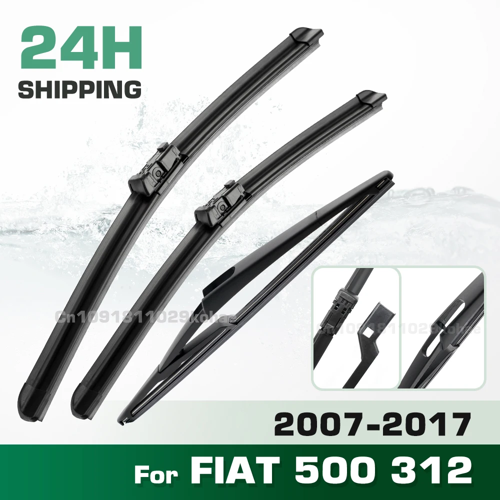 GREATROAD Wiper LHD&RHD Front & Rear Wiper Blades Set For FIAT 500 312 2007 - 2017 Windshield Windscreen Window Brushes
GREATROAD Wiper LHD&RHD Front & Rear Wiper Blades Set For FIAT 500 312 2007 - 2017 Windshield Windscreen Window Brushes