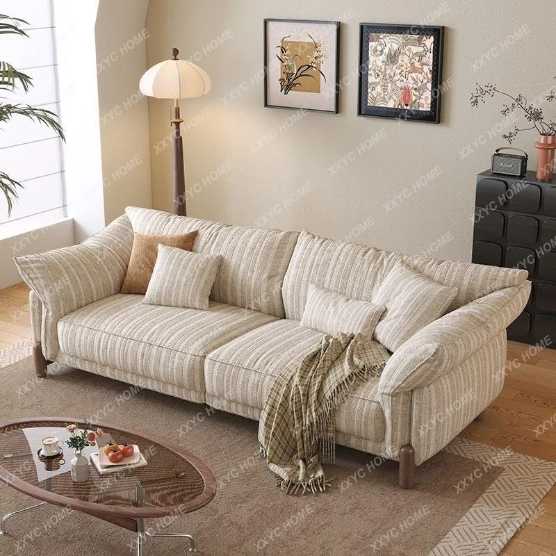 ML Cream antique art striped cotton and linen straight row dismantling and washing fabric sofa small apartment
ML Cream antique art striped cotton and linen straight row dismantling and washing fabric sofa small apartment