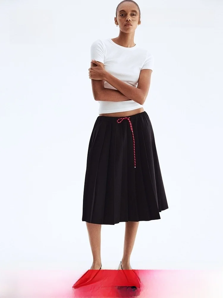 H&M Women's Casual Dstring A-Line Flared Skirt High Waist Polyester Viscose Blend Autumn 2025 Ladies Faion Skirts
H&M Women's Casual Dstring A-Line Flared Skirt High Waist Polyester Viscose Blend Autumn 2025 Ladies Faion Skirts