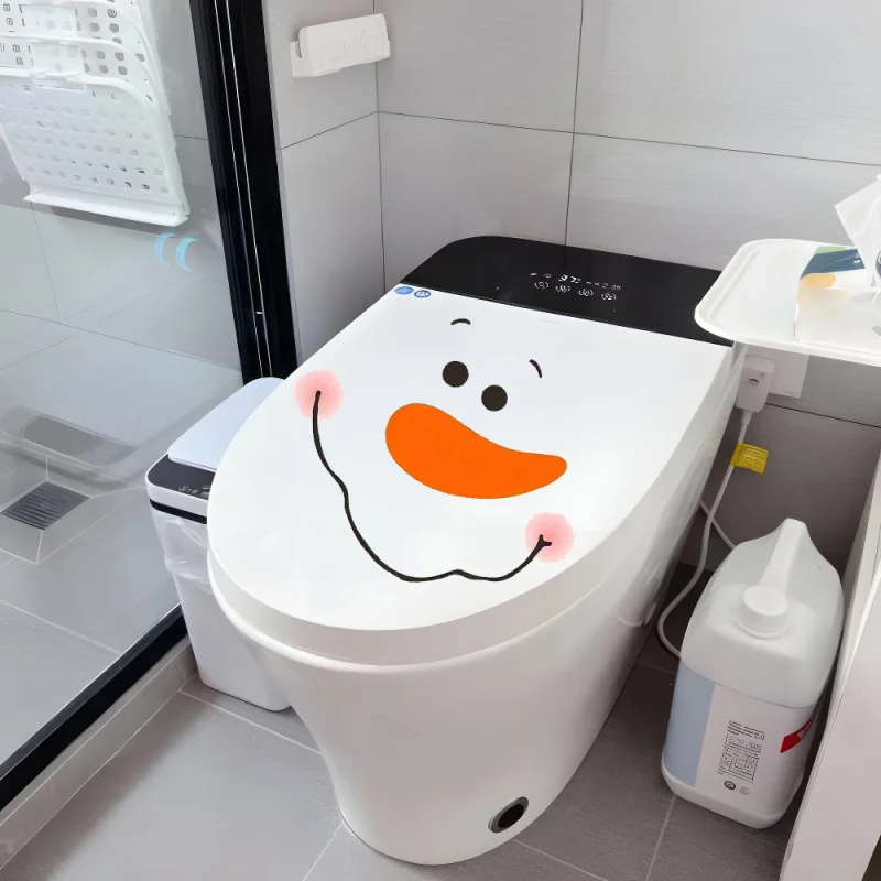 Christmas Snowman Toilet Seat Sticker PVC Decal, Happy Smiling Design Festive Bathroom Decor
Christmas Snowman Toilet Seat Sticker PVC Decal, Happy Smiling Design Festive Bathroom Decor