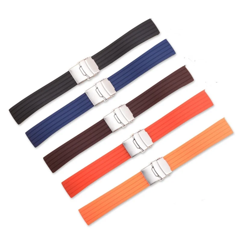 18mm 20mm 22mm 24mm Quick Release Silicone Tire Tread Watch Strap Stainless Steel Folding Watch Buckle Watch Band Accessories
18mm 20mm 22mm 24mm Quick Release Silicone Tire Tread Watch Strap Stainless Steel Folding Watch Buckle Watch Band Accessories