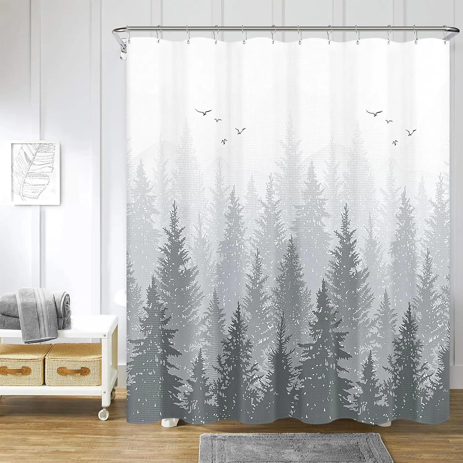 Hokibero Blue Misty Forest Mountain Nature Tree Ткань Шторы для душа для ванной комнаты Водонепроницаемые сверхмощные темно-синие
Hokibero Blue Misty Forest Mountain Nature Tree Ткань Шторы для душа для ванной комнаты Водонепроницаемые сверхмощные темно-синие