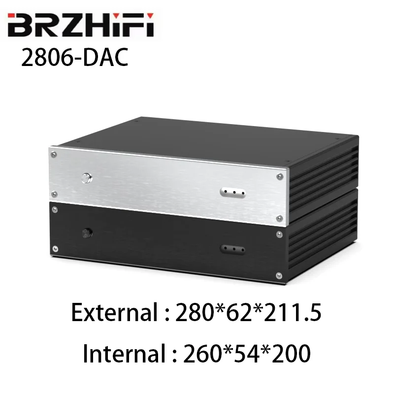 BRZHiFi Sound amplifier Chassis aluminum alloy 2806 Audio amp board case waterproof durable Enclosure DAC shell with LED holes
BRZHiFi Sound amplifier Chassis aluminum alloy 2806 Audio amp board case waterproof durable Enclosure DAC shell with LED holes