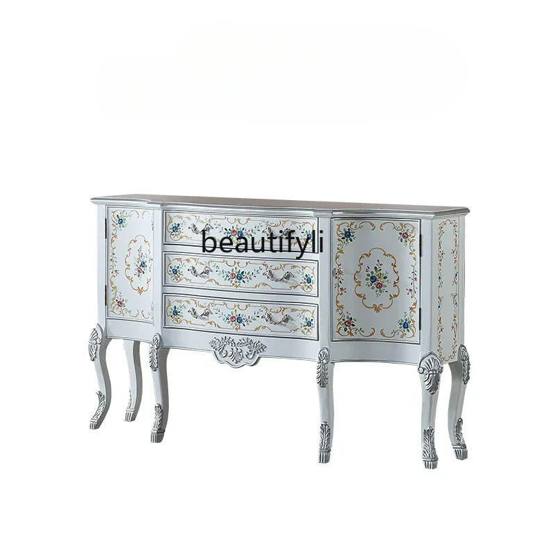 European-Style Painted Entrance Cabinet American Sideboard Cabinet Solid Wood Storage Home Curio Cabinet
European-Style Painted Entrance Cabinet American Sideboard Cabinet Solid Wood Storage Home Curio Cabinet
