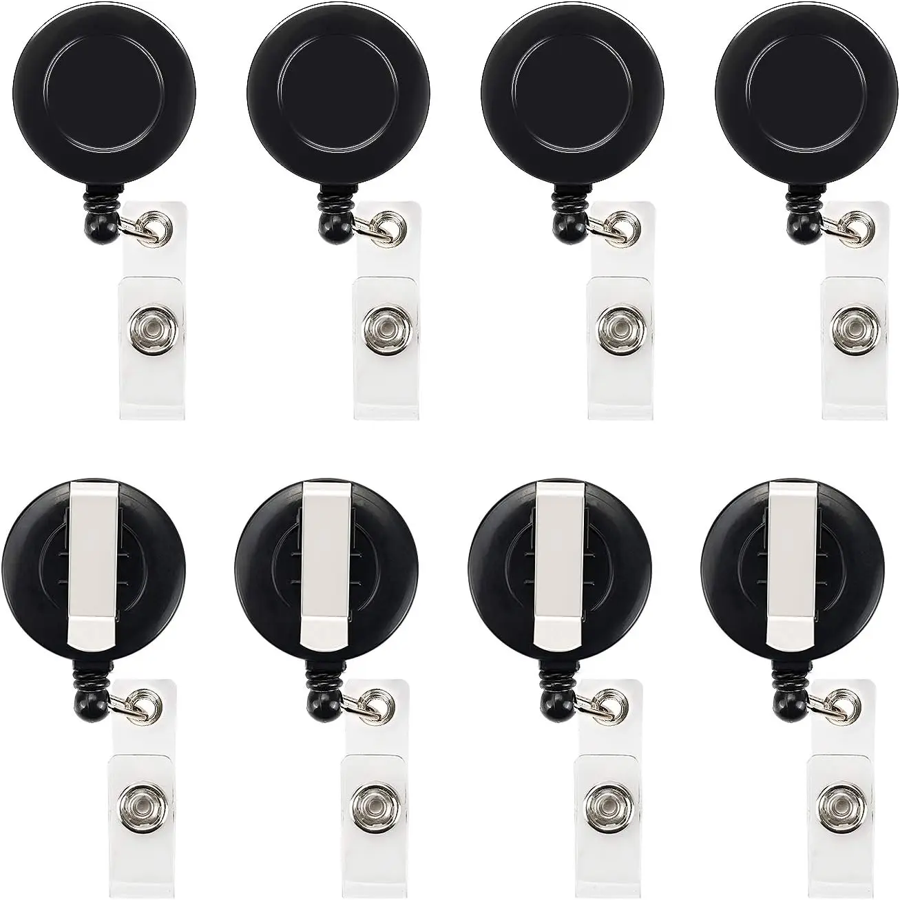 50 Pcs Retractable Badge Reel Clips with Metal Clip for ID Card Key Holder Black
50 Pcs Retractable Badge Reel Clips with Metal Clip for ID Card Key Holder Black