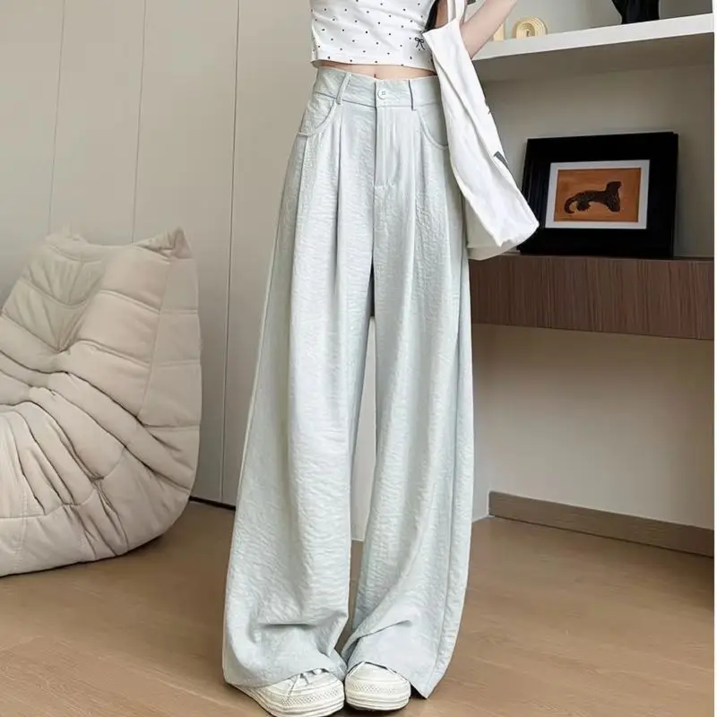 White lace wide leg pants 2026 new summer women's high waist slimming straight leg pants, floor length casual pants
White lace wide leg pants 2026 new summer women's high waist slimming straight leg pants, floor length casual pants