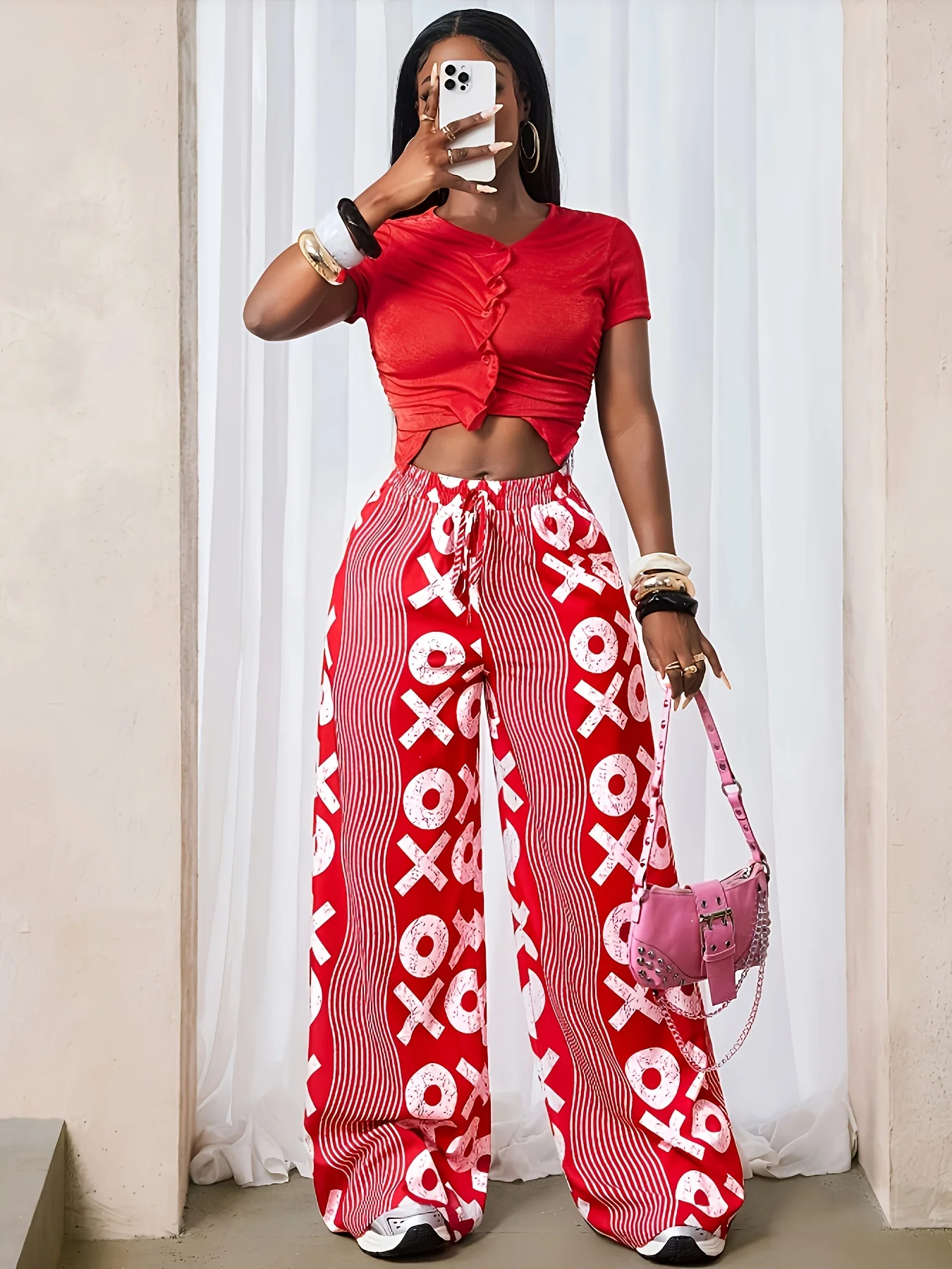 Plus-Size Women's Pants, New European and American Fashion Letter-Printed Striped Wide-Leg Pants, Elegant Drapey Elastic High-Waist Casual Slimming Sports Straight-Leg Floor-Length Pants
Plus-Size Women's Pants, New European and American Fashion Letter-Printed Striped Wide-Leg Pants, Elegant Drapey Elastic High-Waist Casual Slimming Sports Straight-Leg Floor-Length Pants