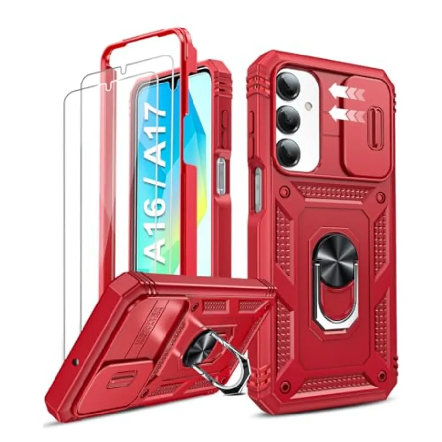 for Samsung A17/A16-5G Case: A17 5G Screen Protector X 2 with Galaxy A17 5G Phone Case, Magnetic Rotatable Kickstand, Heavy Dut
for Samsung A17/A16-5G Case: A17 5G Screen Protector X 2 with Galaxy A17 5G Phone Case, Magnetic Rotatable Kickstand, Heavy Dut