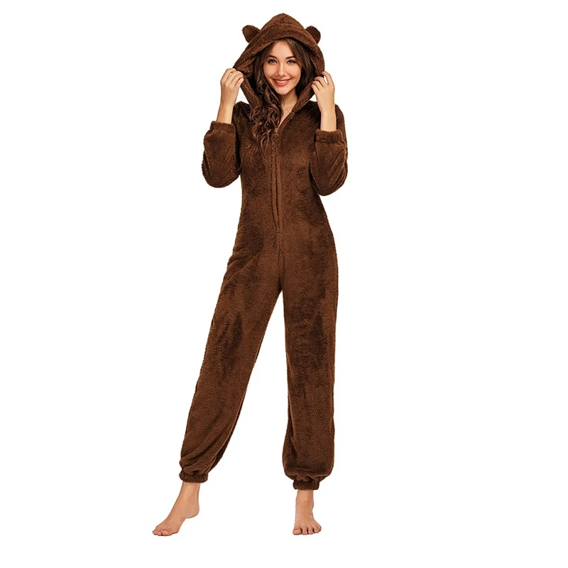 Женские флисовые комбинезоны, пижамы с капюшоном на молнии, комбинезоны, уютная одежда для сна, пижамы, осенне-зимняя теплая одежда для дома, комбинезон
Женские флисовые комбинезоны, пижамы с капюшоном на молнии, комбинезоны, уютная одежда для сна, пижамы, осенне-зимняя теплая одежда для дома, комбинезон