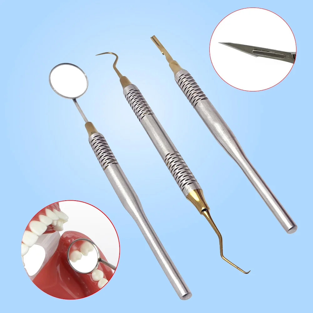 Espejo Dental y Sonda Exploradora de Acero Inoxidable Herramienta para Limpieza de Dientes y Examenes Odontologicos
Espejo Dental y Sonda Exploradora de Acero Inoxidable Herramienta para Limpieza de Dientes y Examenes Odontologicos