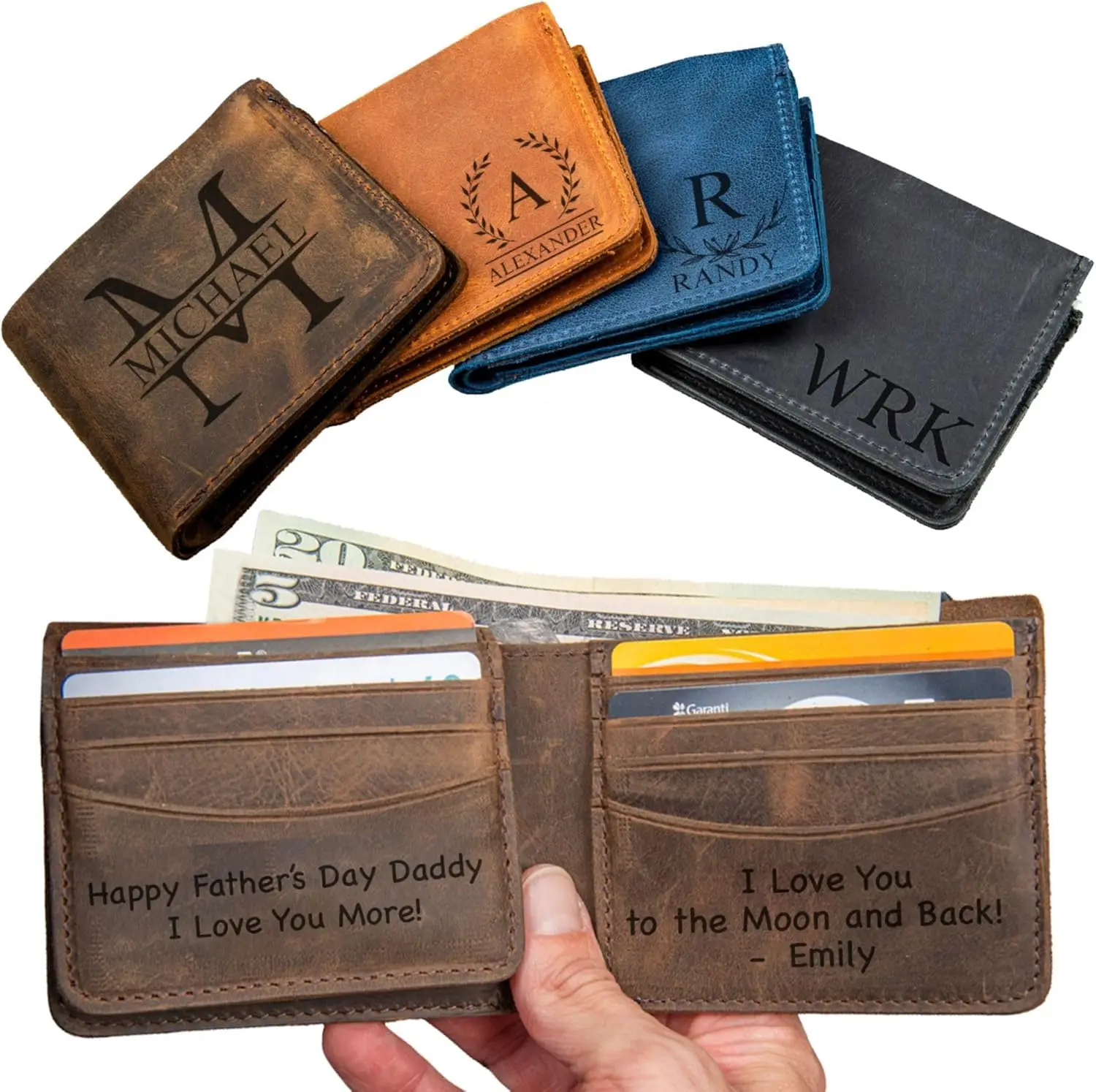Personalized Genuine Leather Wallet for Men, Custom Gift for Husband Dad Son Boyfriend, Birthday Father's Day Anniversary
Personalized Genuine Leather Wallet for Men, Custom Gift for Husband Dad Son Boyfriend, Birthday Father's Day Anniversary