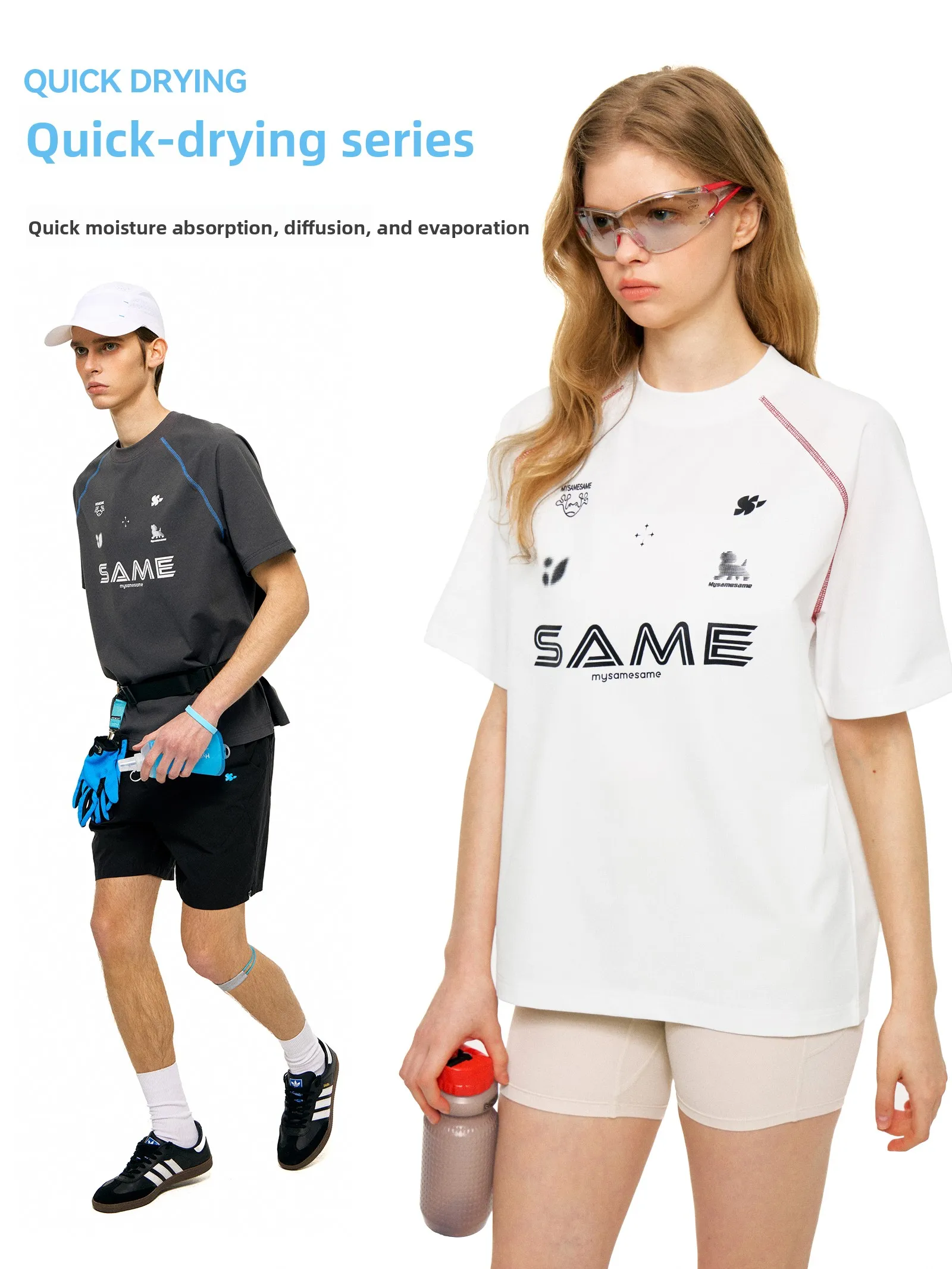 MYSAMESAME Original Logo American Sport Casual Loose Short Sleeve T-Shirt Unisex Trendy Quick Dry Polyester Fiber round Neck
MYSAMESAME Original Logo American Sport Casual Loose Short Sleeve T-Shirt Unisex Trendy Quick Dry Polyester Fiber round Neck