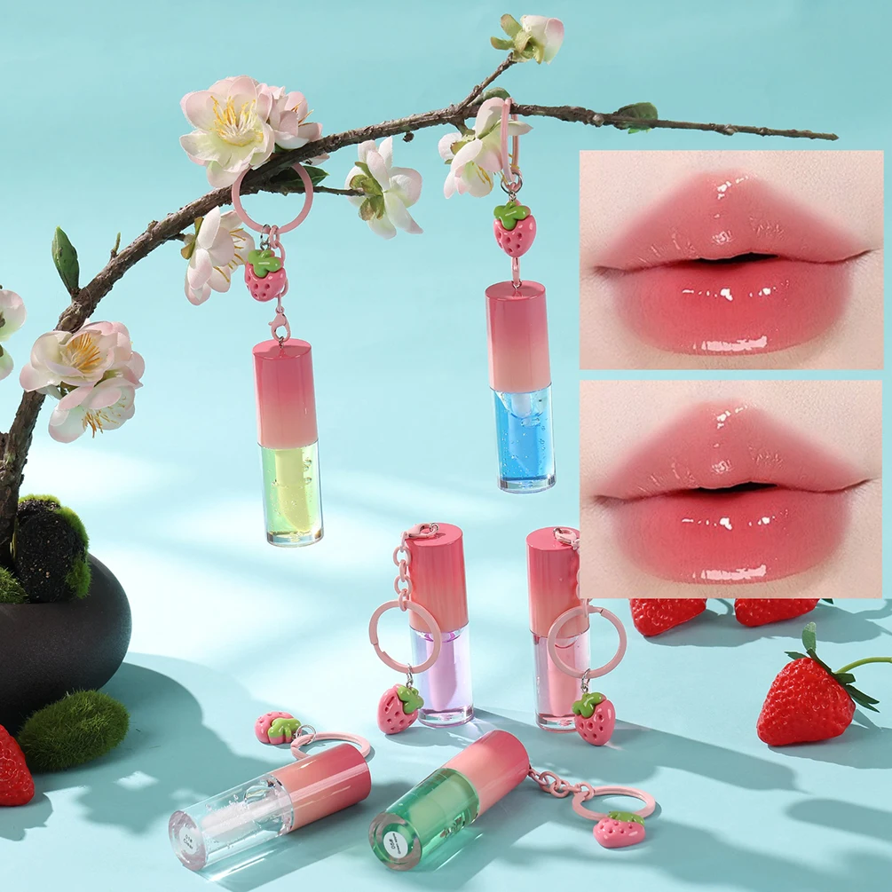 10-color Lip Oil Private Label Strawberry Pendant Keychain Custom Logo Non-Stick Hydrating Nourishing Lip Care Makeup Wholesale
10-color Lip Oil Private Label Strawberry Pendant Keychain Custom Logo Non-Stick Hydrating Nourishing Lip Care Makeup Wholesale