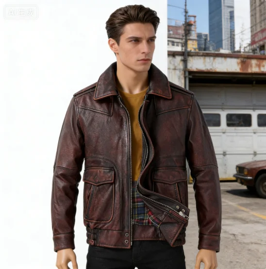 Plus Size Men's Genuine Leather Biker Jacket Oversized Fit Retro Hong Kong Style First Layer Cowhide Short Flight Outerwear
Plus Size Men's Genuine Leather Biker Jacket Oversized Fit Retro Hong Kong Style First Layer Cowhide Short Flight Outerwear
