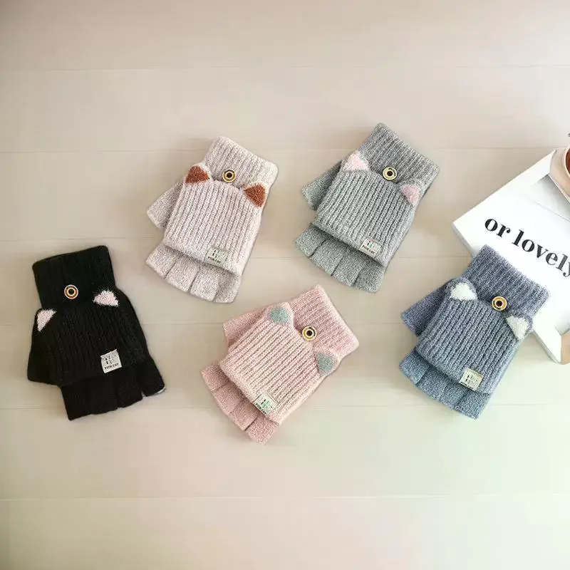 Шикарные женские сменные шерстяные кошачьи ушки, зимние защищающие перчатки, плотно прилегающие, согревающие и модные перчатки с кошачьими ушками
Шикарные женские сменные шерстяные кошачьи ушки, зимние защищающие перчатки, плотно прилегающие, согревающие и модные перчатки с кошачьими ушками