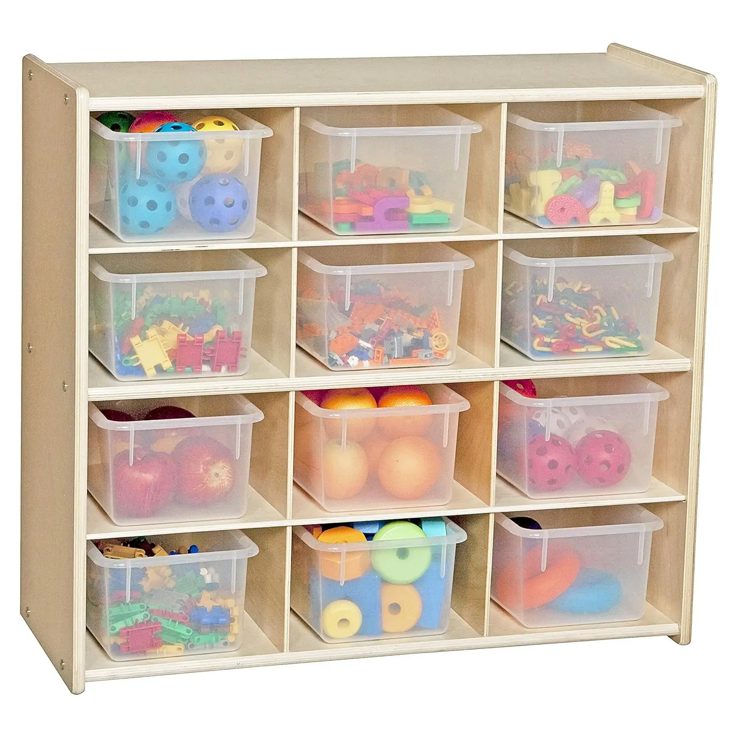 12-Cubby Storage Unit with Clear Tubs, 12 Compartment Storage Organizer with Daycare Shelves for Kids, Hardwood, Customized
12-Cubby Storage Unit with Clear Tubs, 12 Compartment Storage Organizer with Daycare Shelves for Kids, Hardwood, Customized