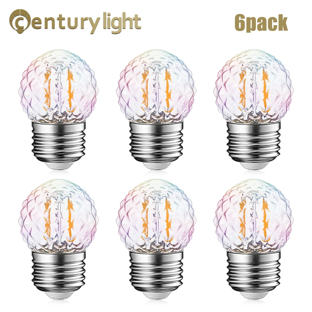 6Pcs Vintage G40 Decorative LED Light Bulb E27 1W 220V Pineapple Colorful LED Filament Bulb for Street Garland Light Outdoor
6Pcs Vintage G40 Decorative LED Light Bulb E27 1W 220V Pineapple Colorful LED Filament Bulb for Street Garland Light Outdoor