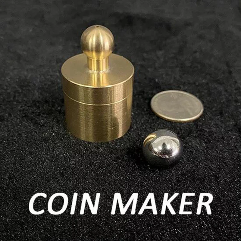Coin Maker (Brass) Magic Tricks Steel Ball to Coins Appearing Magia Magician Professional Stage Magia Illusions Mentalism Props
Coin Maker (Brass) Magic Tricks Steel Ball to Coins Appearing Magia Magician Professional Stage Magia Illusions Mentalism Props