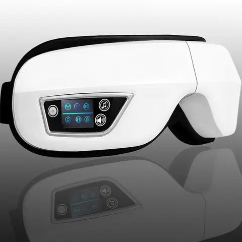 6D inteligentny masażer do oczu z wibracjami poduszka powietrzna kompres przyrząd do pielęgnacji oczu Bluetooth muzyka masaż oczu maska ​​do spania oko relaks zmęczenie