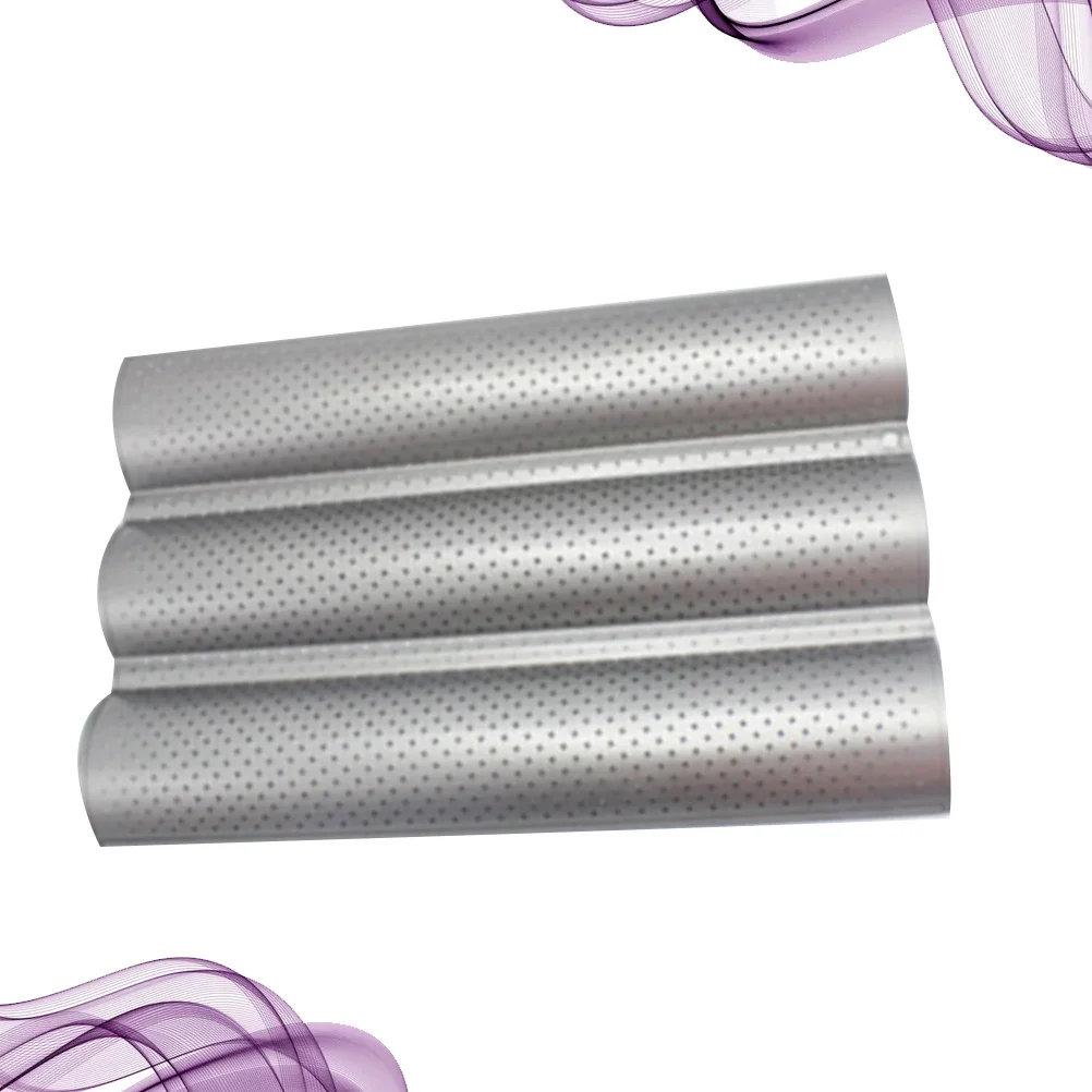 Silver 3 Slots Baking Mould Wave Bread Stick Tray Practical Long Term Use Creative Design Home Shop Baking Tool
Silver 3 Slots Baking Mould Wave Bread Stick Tray Practical Long Term Use Creative Design Home Shop Baking Tool