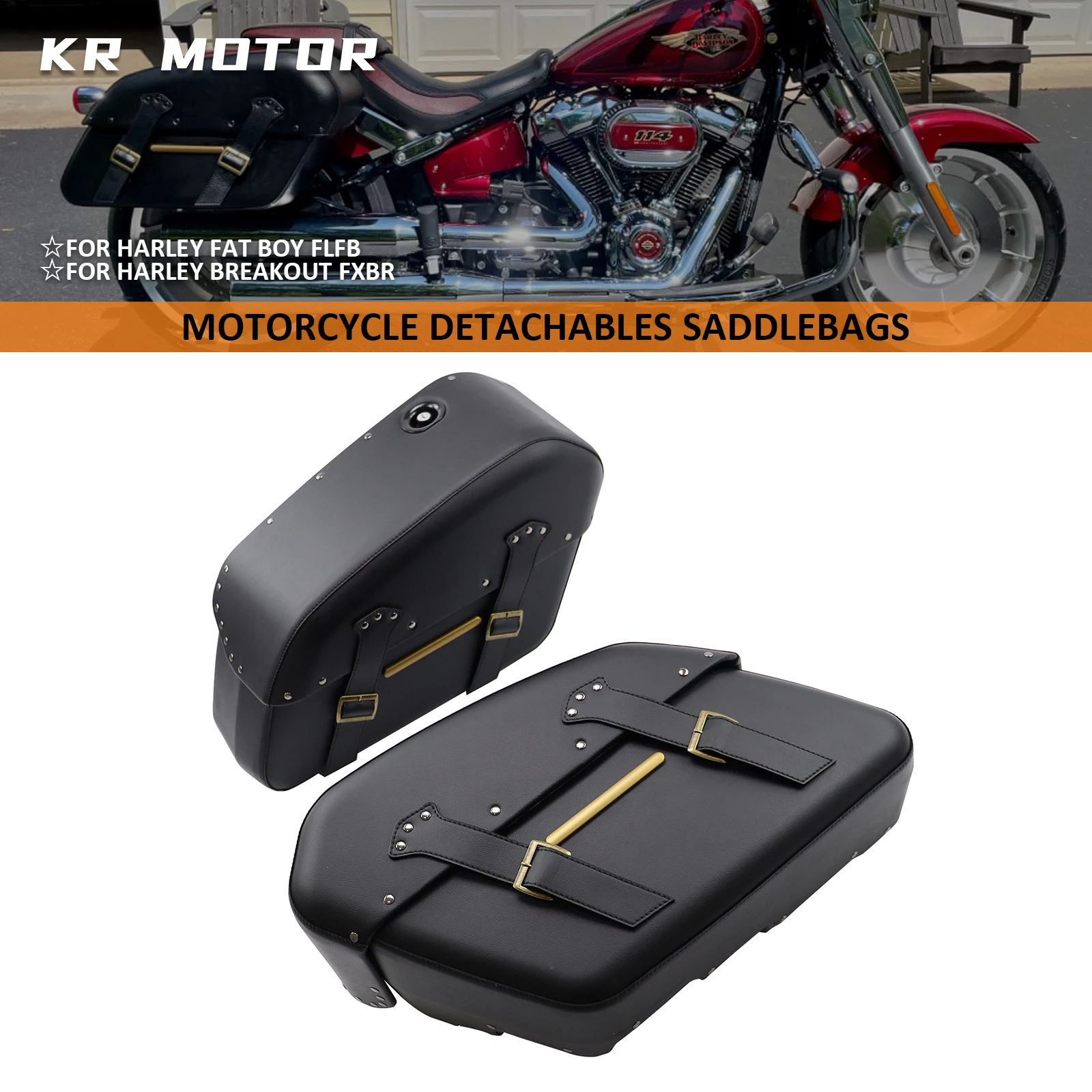 Fits For Harley Fat Boy Breakout 114 FLFBS FLFB FXBR FXBRS 2018-2026 Motorcycle Detachables Saddlebags High-Capacity Side Box
Fits For Harley Fat Boy Breakout 114 FLFBS FLFB FXBR FXBRS 2018-2026 Motorcycle Detachables Saddlebags High-Capacity Side Box