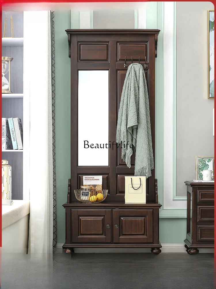 American Country Solid Wood Floor Mirror Full Body Storage Cabinet Light Luxury Household Bedroom Coat Rack
American Country Solid Wood Floor Mirror Full Body Storage Cabinet Light Luxury Household Bedroom Coat Rack