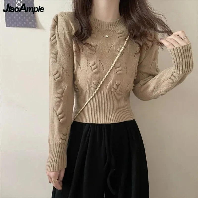 Women Spring Autumn Chic Solid Short Sweater Korean Lady Slim Knit Crop Tops Hollow Out O-Neck Pullover 2024 New Knitwear Female
Women Spring Autumn Chic Solid Short Sweater Korean Lady Slim Knit Crop Tops Hollow Out O-Neck Pullover 2024 New Knitwear Female