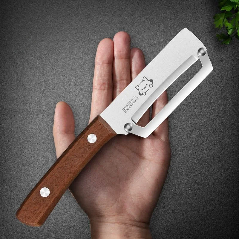 Wooden Handle Paring Knife High Appearance Kitchen Special Fruit Planer Sugarcane Paring Knife Household Thick Scraping Tools
Wooden Handle Paring Knife High Appearance Kitchen Special Fruit Planer Sugarcane Paring Knife Household Thick Scraping Tools