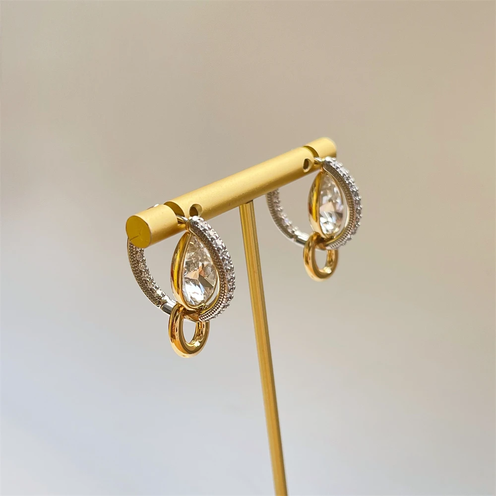 Серьги-капли из золота, серебра и кристаллов циркония для женщин, модные ювелирные украшения, тренд в Европе и Америке
Серьги-капли из золота, серебра и кристаллов циркония для женщин, модные ювелирные украшения, тренд в Европе и Америке