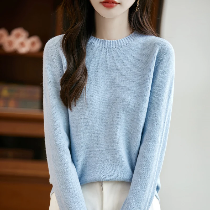 Новый стильный женский свитер из 100% мериносовой шерсти, осень-зима, мягкий толстый теплый женский шерстяной пуловер с круглым вырезом, вязаный верх, одежда
Новый стильный женский свитер из 100% мериносовой шерсти, осень-зима, мягкий толстый теплый женский шерстяной пуловер с круглым вырезом, вязаный верх, одежда
