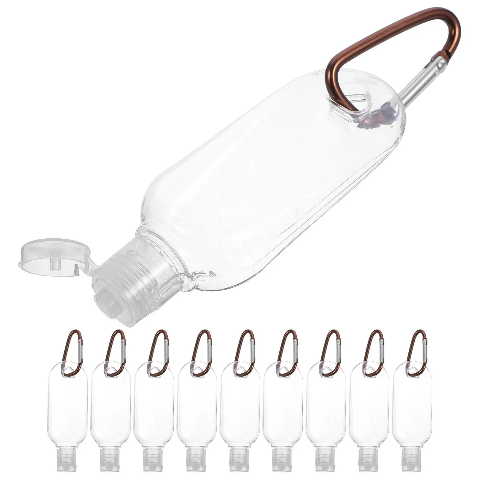 10 Hand Bottles 30ml Clear Refillable Travel Empty PET Hanging Design Random Hook Color Suitable Storage
10 Hand Bottles 30ml Clear Refillable Travel Empty PET Hanging Design Random Hook Color Suitable Storage