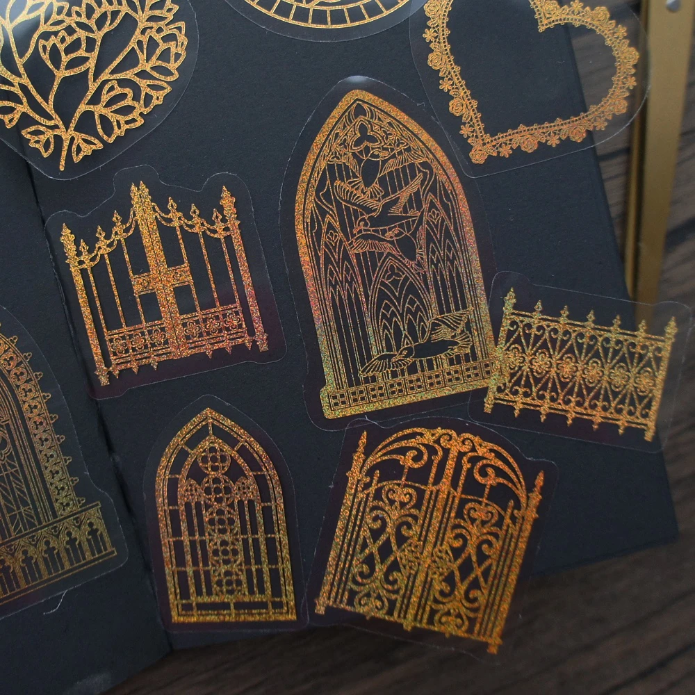 44pcs Gold Castle Door Window Style Laser Paper Sticker Scrapbooking DIY Gift Packing Label Gift Decoration Tag
44pcs Gold Castle Door Window Style Laser Paper Sticker Scrapbooking DIY Gift Packing Label Gift Decoration Tag