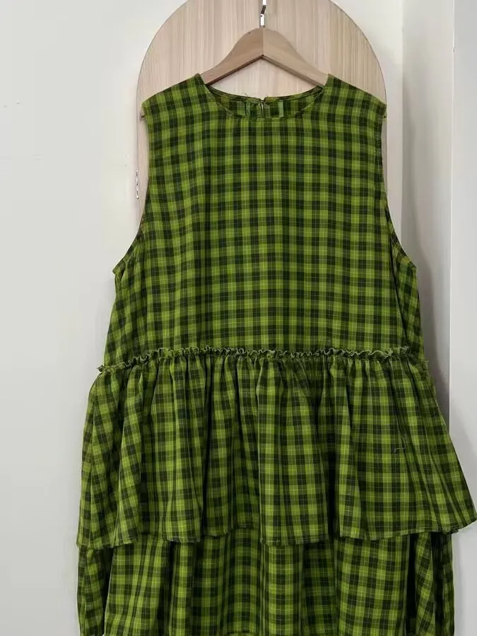 High-End Green Plaid Sleeveless Vest Dress Women's plus Size Casual Style Slimming Top Breathable Summer Fashion Ladies' Clot...
High-End Green Plaid Sleeveless Vest Dress Women's plus Size Casual Style Slimming Top Breathable Summer Fashion Ladies' Clot...