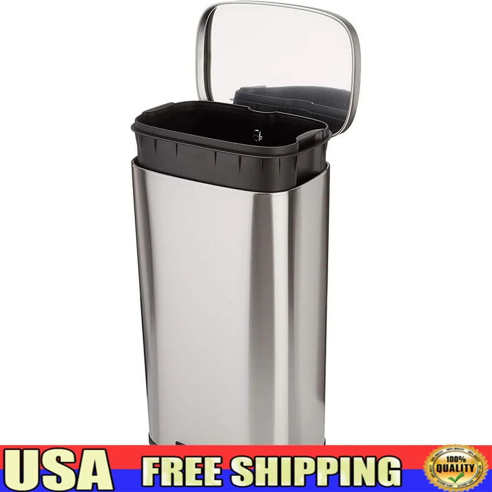 Smudge Resistant Rectangular Trash Can Soft Close Foot Pedal Stainless Steel Home Office Trash Bin Durable Quiet Operation
Smudge Resistant Rectangular Trash Can Soft Close Foot Pedal Stainless Steel Home Office Trash Bin Durable Quiet Operation