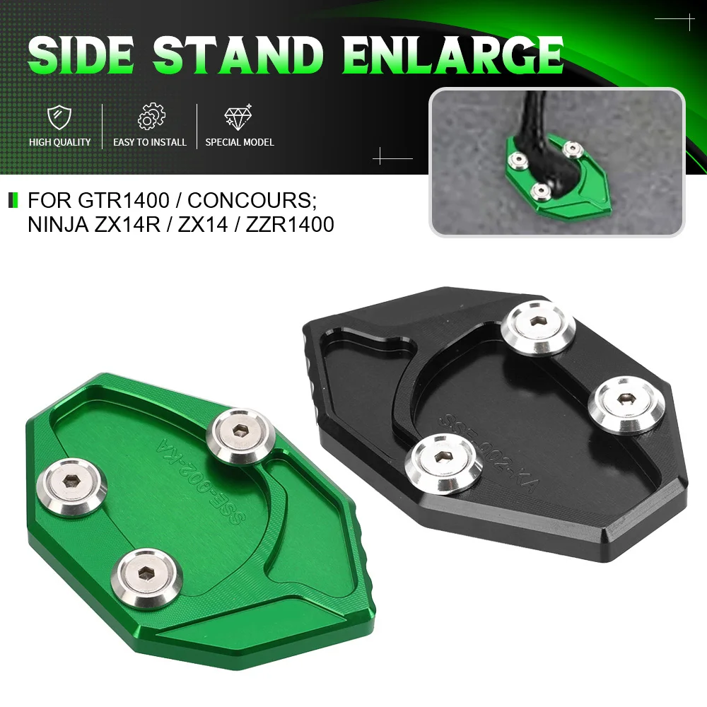 For KAWASAKI GTR1400/Concours 14 2012-2023 Motorcycle Accessories Side Stand Enlarge Kickstand Enlarger Support Extension Part
For KAWASAKI GTR1400/Concours 14 2012-2023 Motorcycle Accessories Side Stand Enlarge Kickstand Enlarger Support Extension Part