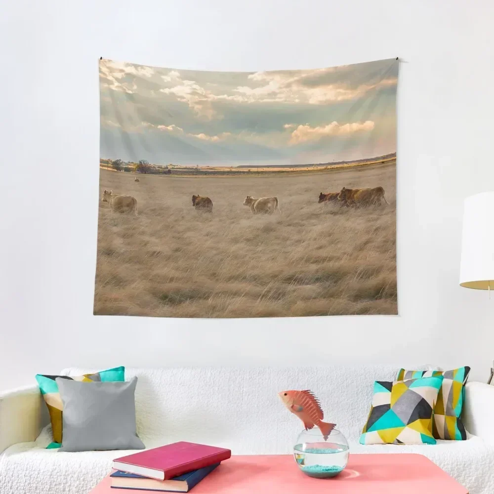 Cows Among the Grass - Cattle Wade Through Tall Grass on Autumn Day in the Texas Panhandle Tapestry Room Ornaments Tapestry
Cows Among the Grass - Cattle Wade Through Tall Grass on Autumn Day in the Texas Panhandle Tapestry Room Ornaments Tapestry