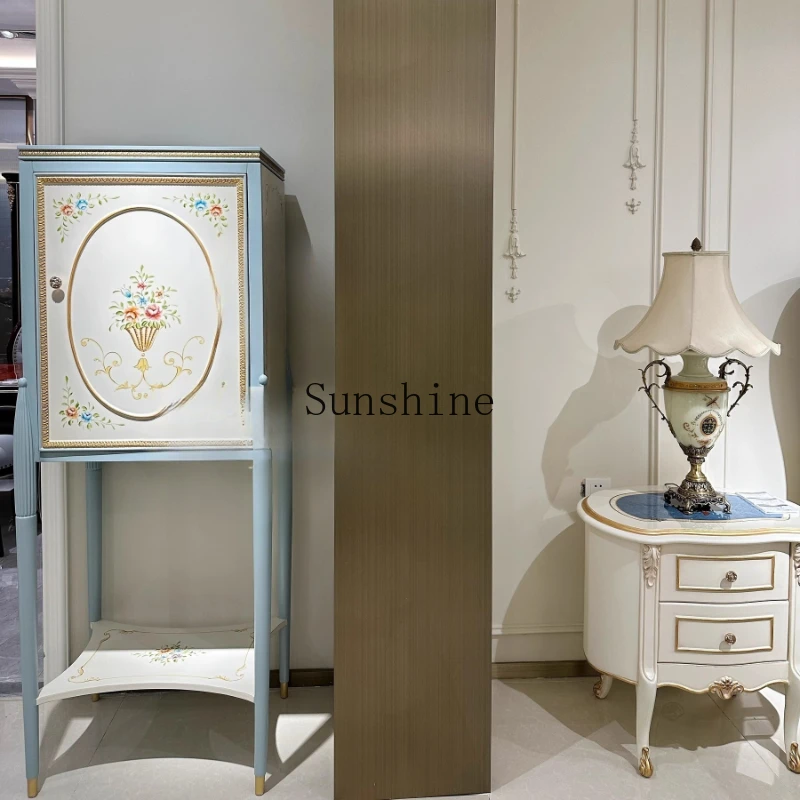 French retro painted art solid wood mansion palace tall storage decorative storage cabinet
French retro painted art solid wood mansion palace tall storage decorative storage cabinet