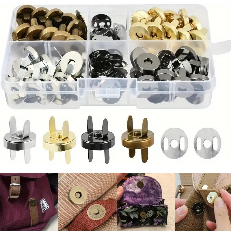 40 Set Magnetic Buckles 4 Colors 14mm Vintage Snap Fasteners DIY Handmade Crafts Tools For Backpacks Wallets Clothes And Leather
40 Set Magnetic Buckles 4 Colors 14mm Vintage Snap Fasteners DIY Handmade Crafts Tools For Backpacks Wallets Clothes And Leather