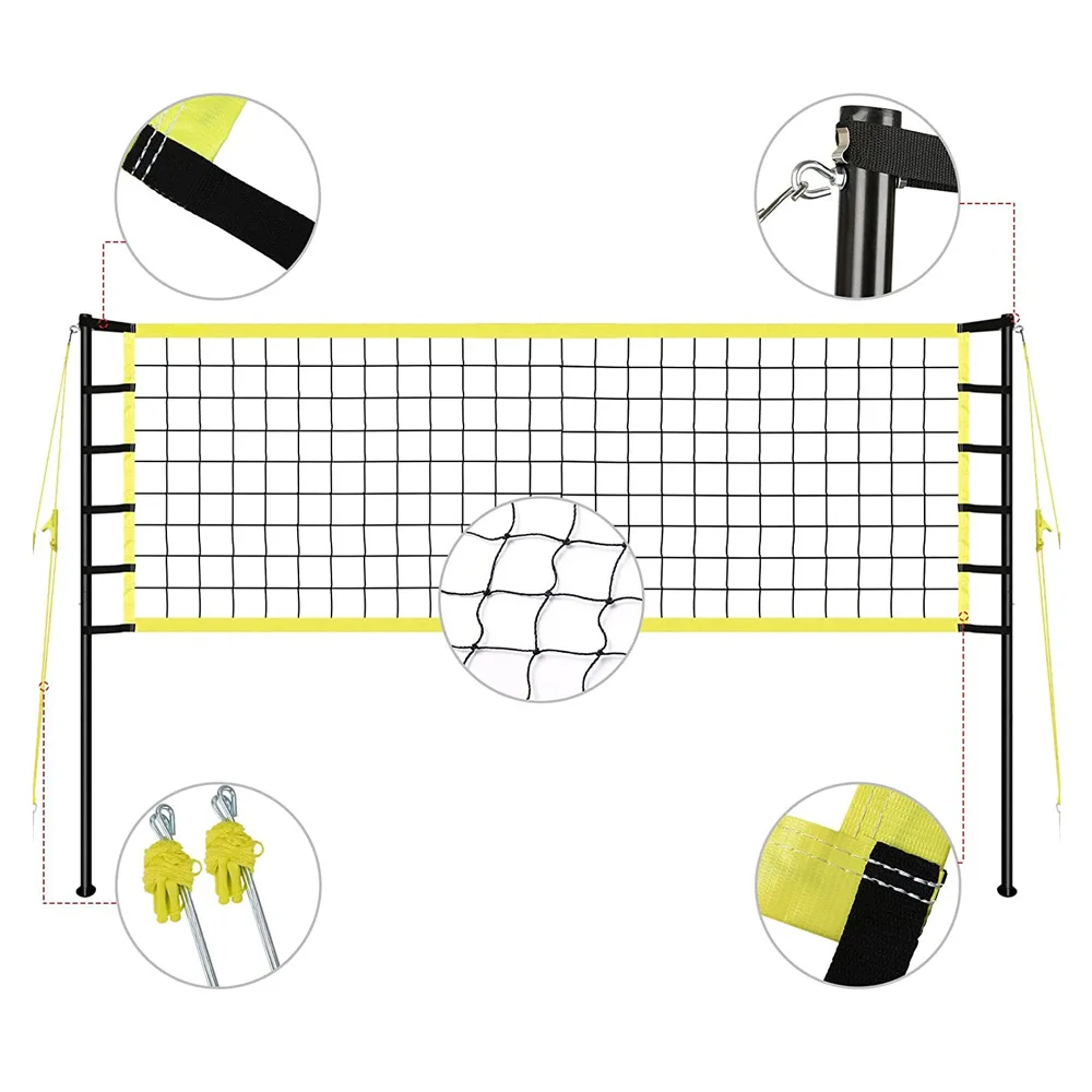 32x3 Feet Volleyball Net and Frame Height Adjustable for Men Women Outdoor Backyard Beach Pool Volleyball Ultra Sporting Set
32x3 Feet Volleyball Net and Frame Height Adjustable for Men Women Outdoor Backyard Beach Pool Volleyball Ultra Sporting Set