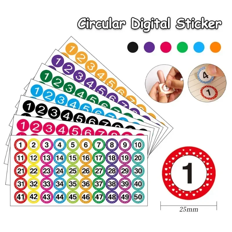 5pcs/Bag Number 1-50 Color Circular Adhesive Sticker -1 Inch Waterproof Code Number Label Clothing Size Label
5pcs/Bag Number 1-50 Color Circular Adhesive Sticker -1 Inch Waterproof Code Number Label Clothing Size Label