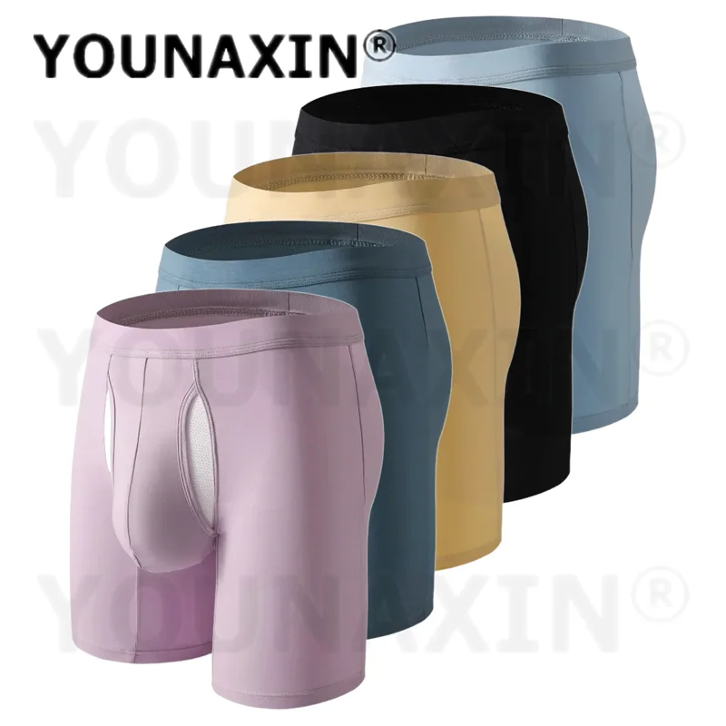 5 Pieces Men's Sexy Long Leg Boxer Briefs Solid Color Mid-Rise Breathable Sports Comfort Underwear Trunks YOUNAXIN M L XL 2XL
5 Pieces Men's Sexy Long Leg Boxer Briefs Solid Color Mid-Rise Breathable Sports Comfort Underwear Trunks YOUNAXIN M L XL 2XL
