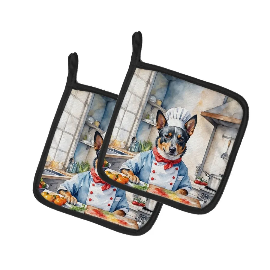 Australian Cattle Dog The Chef Pair of Pot Holders Kitchen Heat Resistant Pot Holders Sets Oven Hot Pads for Cooking Baking BBQ
Australian Cattle Dog The Chef Pair of Pot Holders Kitchen Heat Resistant Pot Holders Sets Oven Hot Pads for Cooking Baking BBQ