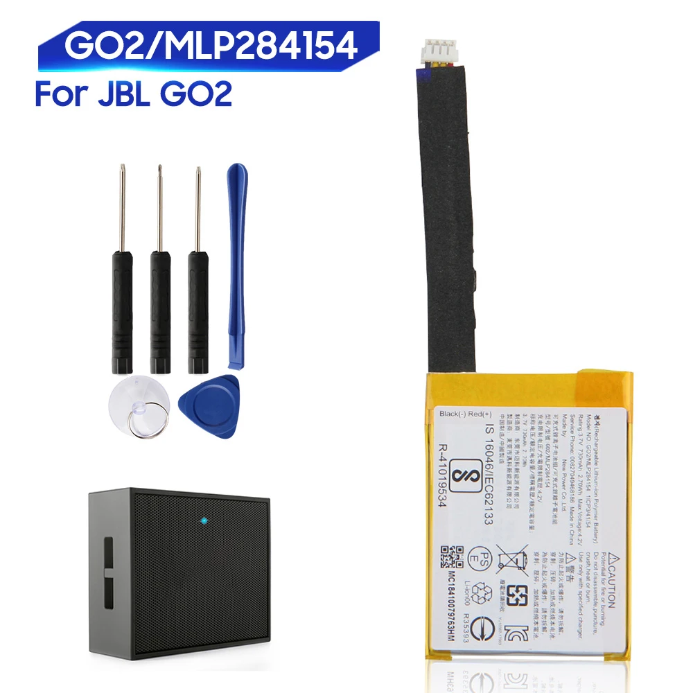 Оригинальный запасной аккумулятор для JBL GO2 GO2/MLP284154 MLP284154, оригинальный аккумулятор 730 мАч
Оригинальный запасной аккумулятор для JBL GO2 GO2/MLP284154 MLP284154, оригинальный аккумулятор 730 мАч