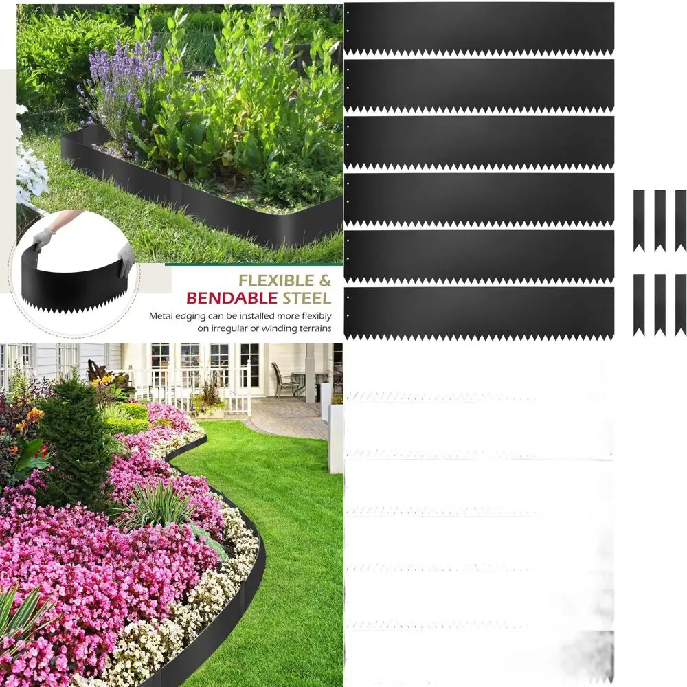 Набор из 6 стальных металлических бордюров для ландшафтных окантовки длиной 40 футов для газонов, садов и дворов
Набор из 6 стальных металлических бордюров для ландшафтных окантовки длиной 40 футов для газонов, садов и дворов