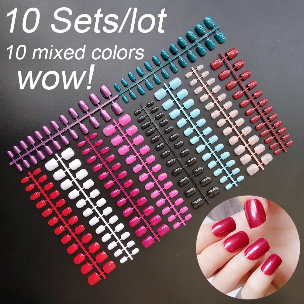 10 Sets Of Mixed Colors Square False Nail Tips 24 Pieces/Set 10 Sizes Press On Fake Nails DIY Manicure Square Shape
10 Sets Of Mixed Colors Square False Nail Tips 24 Pieces/Set 10 Sizes Press On Fake Nails DIY Manicure Square Shape