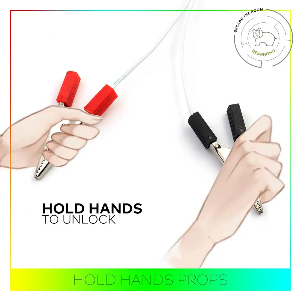 Escape Room Adventure Game Props 12V Electromagnetic Lock Control System Hand in Hand as Body Circuit Bridge to Trigger Unlock
Escape Room Adventure Game Props 12V Electromagnetic Lock Control System Hand in Hand as Body Circuit Bridge to Trigger Unlock