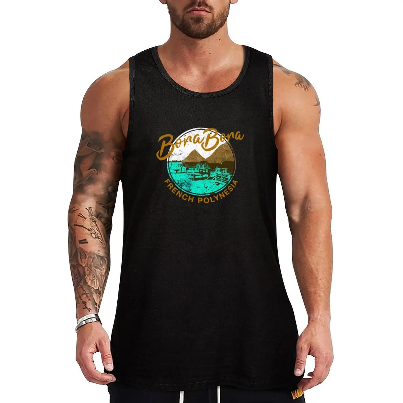 Bora Bora Over Water Bungalow French Polynesia Retro Travel Tank Top T-shirt man sleeveless vest men
Bora Bora Over Water Bungalow French Polynesia Retro Travel Tank Top T-shirt man sleeveless vest men