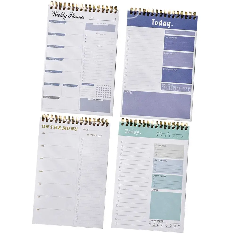 4 Pcs A5 Coil Notebook Planner Simple Design Lightweight Tear Off Memo Tabs Paper Schedule Notepad Daily Planner Travel Office
4 Pcs A5 Coil Notebook Planner Simple Design Lightweight Tear Off Memo Tabs Paper Schedule Notepad Daily Planner Travel Office