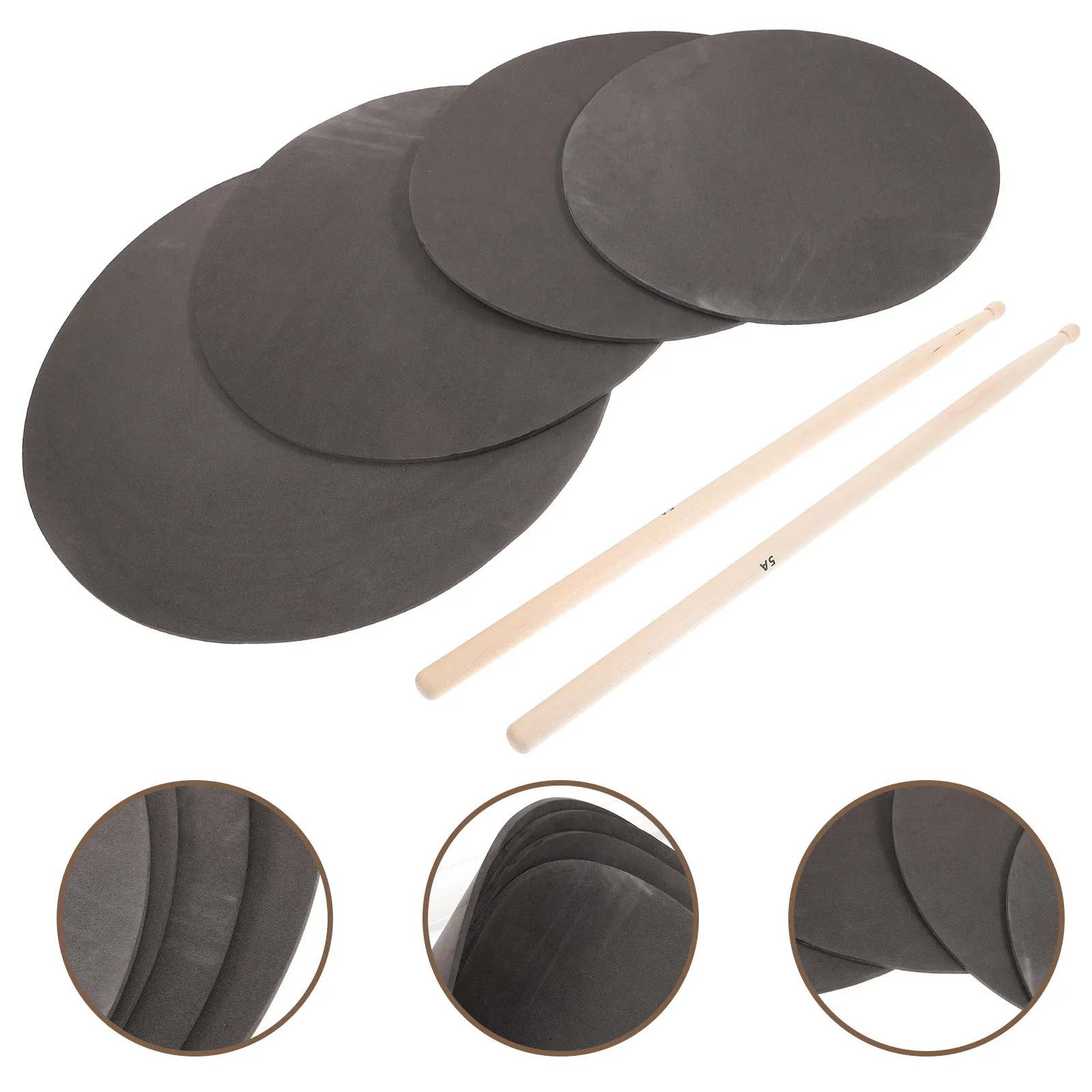 Набор из 1 комплекта тренировочных пэдов для барабанов с шумоподавлением, легкие, с удобными палочками для профессиональной практики
Набор из 1 комплекта тренировочных пэдов для барабанов с шумоподавлением, легкие, с удобными палочками для профессиональной практики